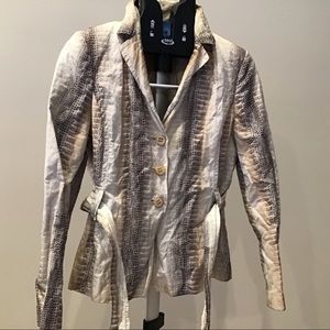 Jacket by Classiques Entier. Crushed Metalic polyester. Size L